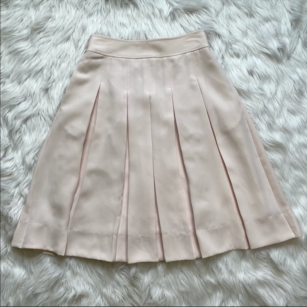 Women's Pleated A-Line Skirt in Light Blush